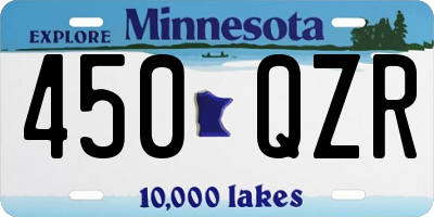 MN license plate 450QZR