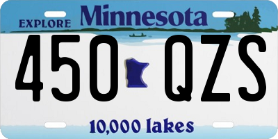 MN license plate 450QZS