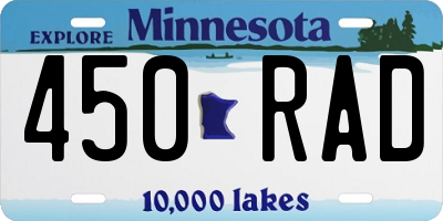MN license plate 450RAD