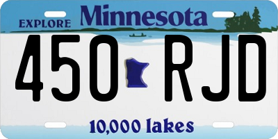 MN license plate 450RJD