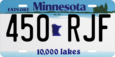 MN license plate 450RJF