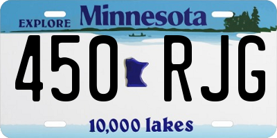 MN license plate 450RJG
