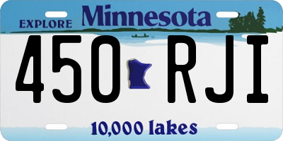 MN license plate 450RJI