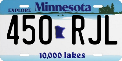 MN license plate 450RJL