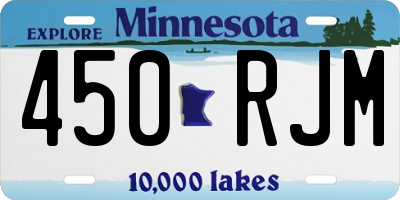 MN license plate 450RJM
