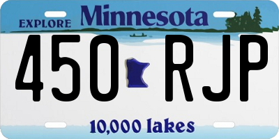 MN license plate 450RJP