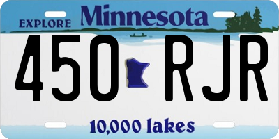 MN license plate 450RJR