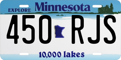 MN license plate 450RJS