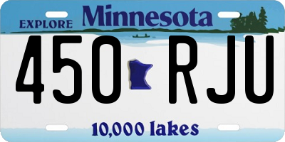 MN license plate 450RJU