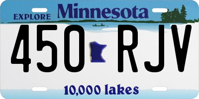 MN license plate 450RJV