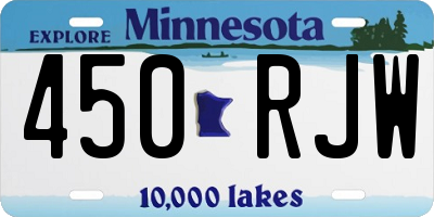 MN license plate 450RJW