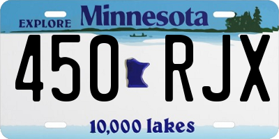 MN license plate 450RJX
