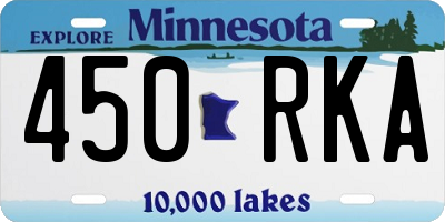 MN license plate 450RKA
