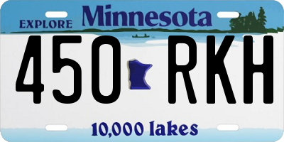 MN license plate 450RKH