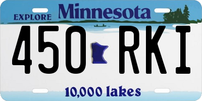 MN license plate 450RKI