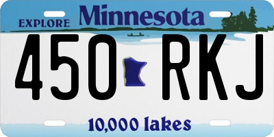 MN license plate 450RKJ