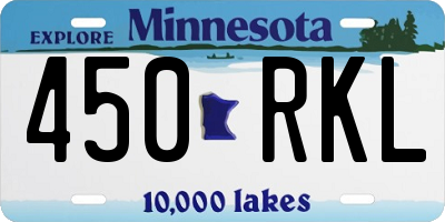 MN license plate 450RKL