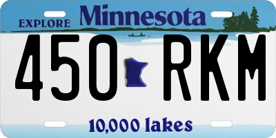 MN license plate 450RKM