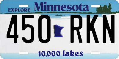 MN license plate 450RKN