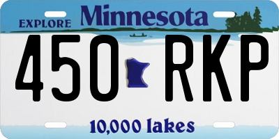 MN license plate 450RKP