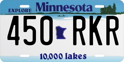 MN license plate 450RKR