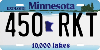 MN license plate 450RKT