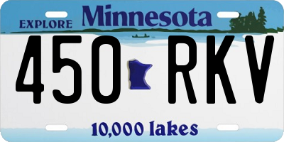 MN license plate 450RKV
