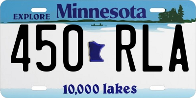 MN license plate 450RLA