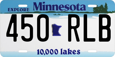 MN license plate 450RLB