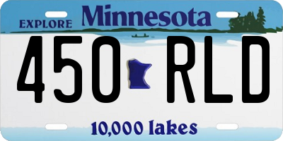 MN license plate 450RLD