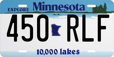 MN license plate 450RLF