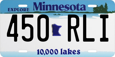MN license plate 450RLI