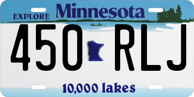MN license plate 450RLJ