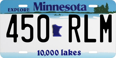 MN license plate 450RLM