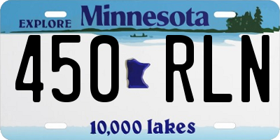 MN license plate 450RLN