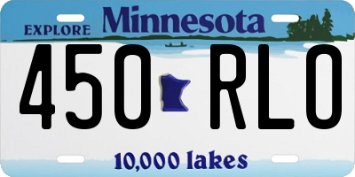 MN license plate 450RLO