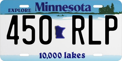 MN license plate 450RLP