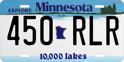 MN license plate 450RLR