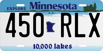 MN license plate 450RLX
