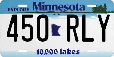 MN license plate 450RLY