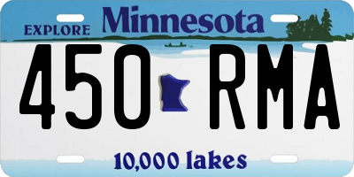 MN license plate 450RMA