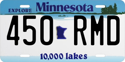 MN license plate 450RMD