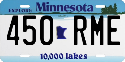 MN license plate 450RME