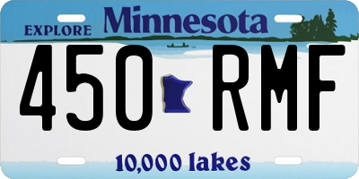 MN license plate 450RMF
