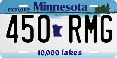 MN license plate 450RMG