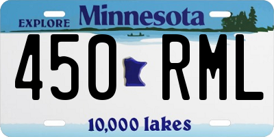 MN license plate 450RML