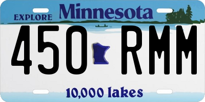 MN license plate 450RMM