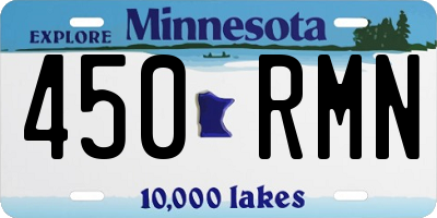 MN license plate 450RMN