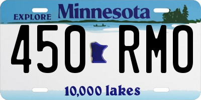 MN license plate 450RMO