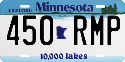 MN license plate 450RMP